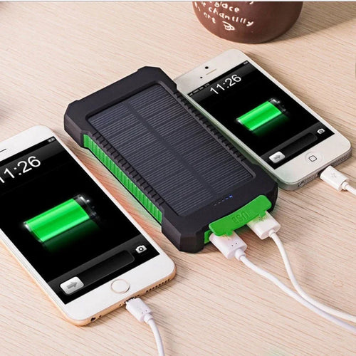 Lenovo 500000mAh Solar Power Bank Super Fast Charging Large Capacity Portable External Battery for iPhone Outdoor Emergency