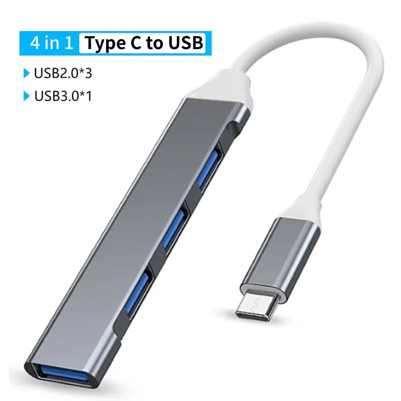 Hub USB Tipo C, 7 em 2 alta velocidade