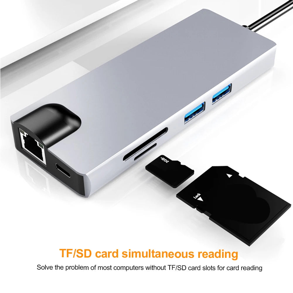 Hub USB 3.0 com várias entradas com resolução em 4k