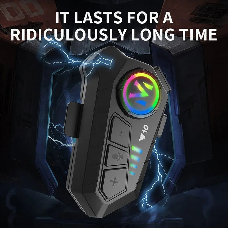 Fone de ouvido para capacete de moto com RGB