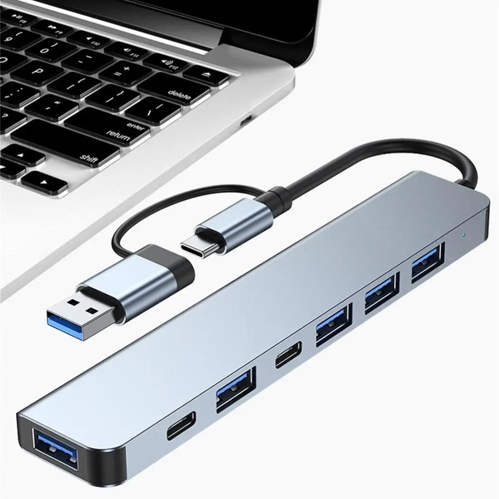 Hub USB Tipo C, 7 em 2 alta velocidade