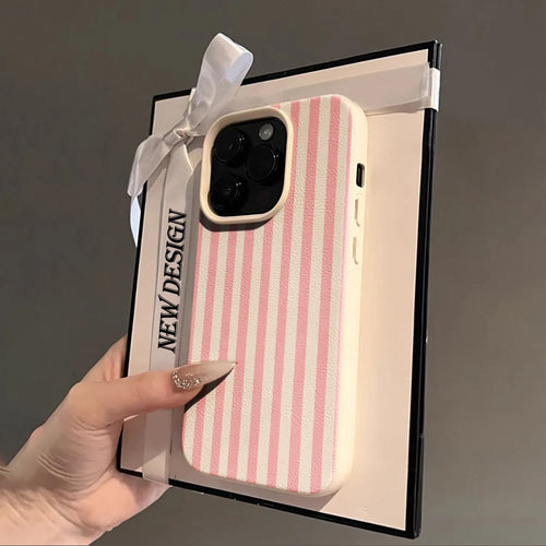 Colorful Striped Minimalist Couple Phone Case For iPhone 17 16 11 13 12 14 15 Pro Max 16 Plus 16E Shockproof Luxury Soft Cover