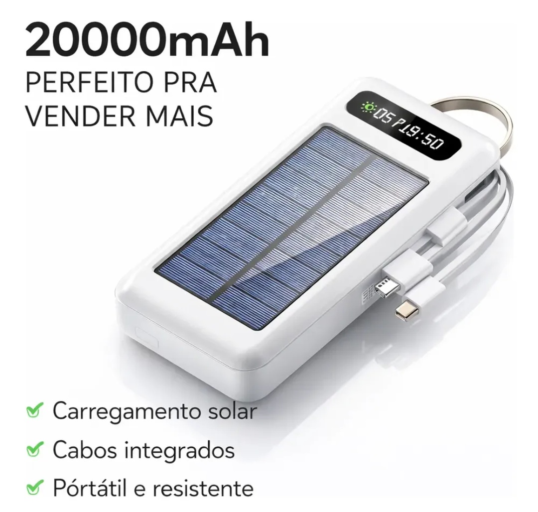 Carregador portátil solar